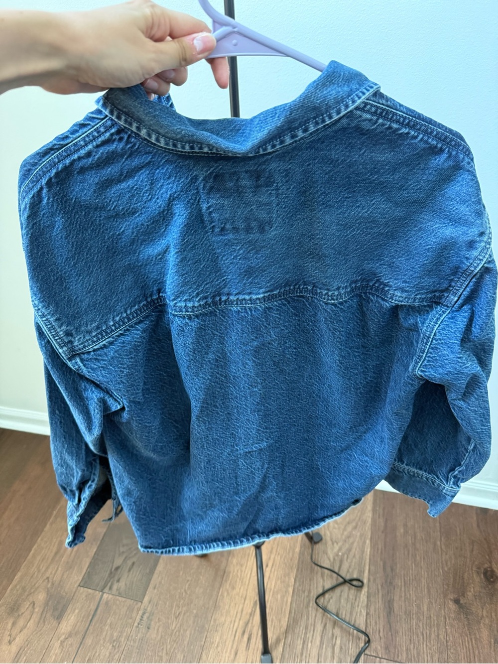Abercrombie & Fitch Blue Denim Button-Front Jacket - Picture 3 of 3